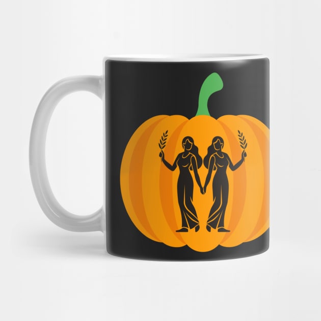 Halloween Jack O Lantern Gemini Zodiac Sign by EndlessDoodles